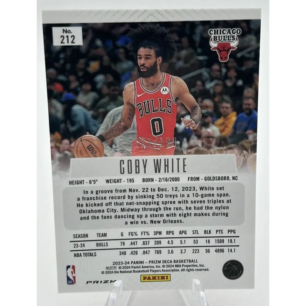 2023-2024 Prizm Deca ‎ Coby White   Red Prizm 171/199